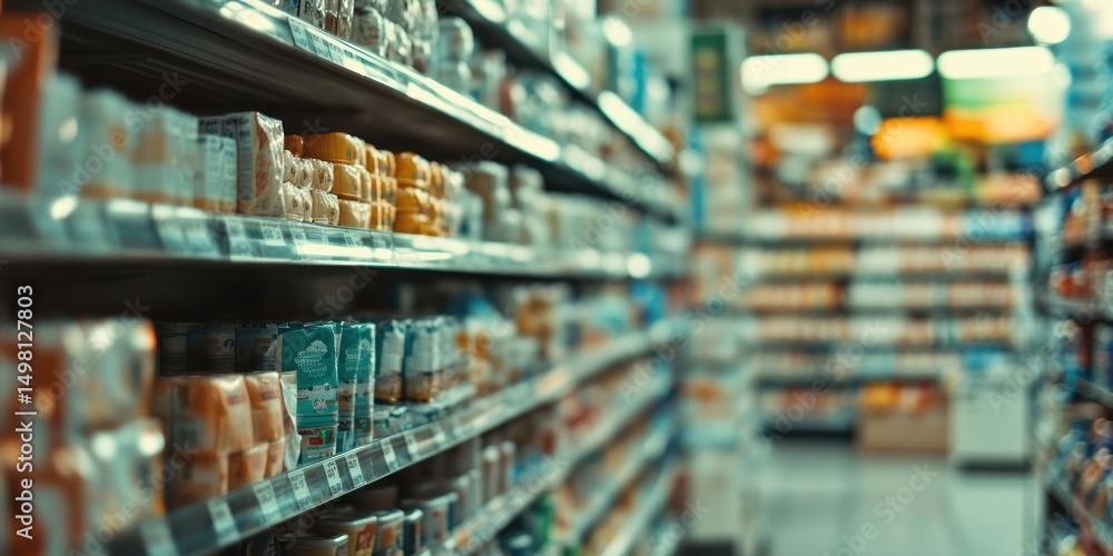 Grocery Store Aisles: A Blur of Products Grocery Store Aisles: A Blur of Products
