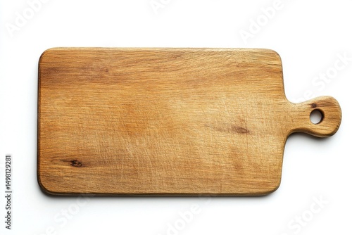 Rectangular wooden cutting board with handle
