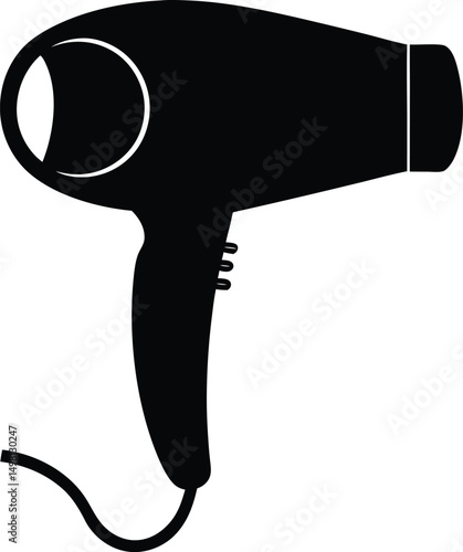 hair dryer silhouette vector