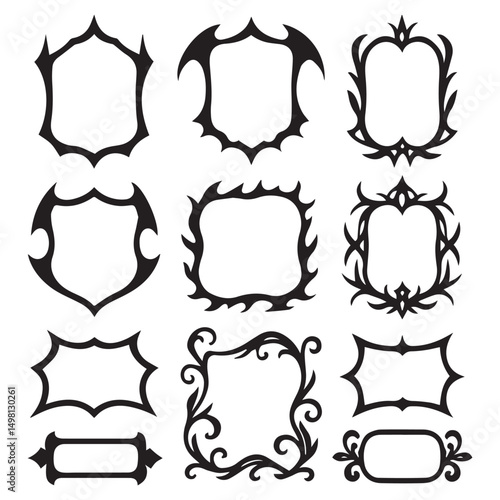 Collection of Ornamental Decorative Frames Vector EPS Illustrations