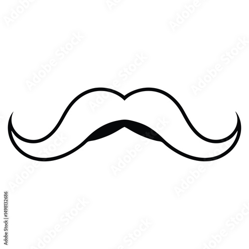 vector mustache icon