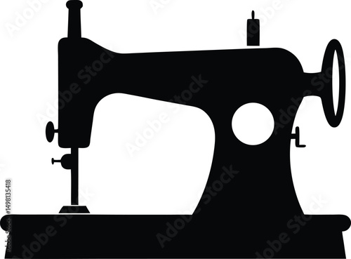 old sewing machine silhouette