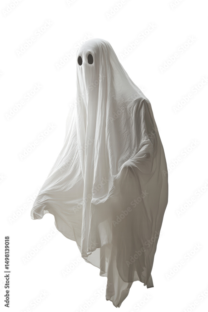 Isolated White Ghost Figure Isolated White Ghost Figure