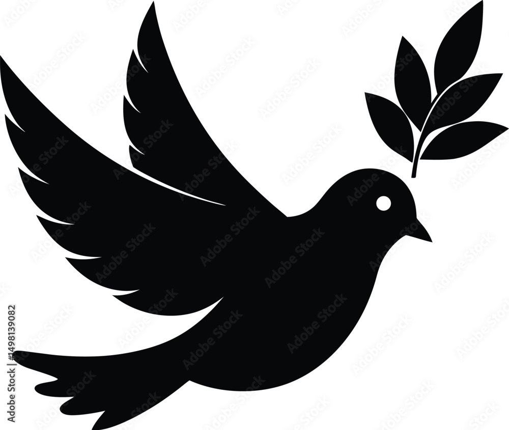 Fototapeta premium dove of peace silhouette