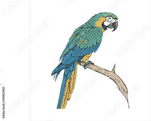Parrot vector.