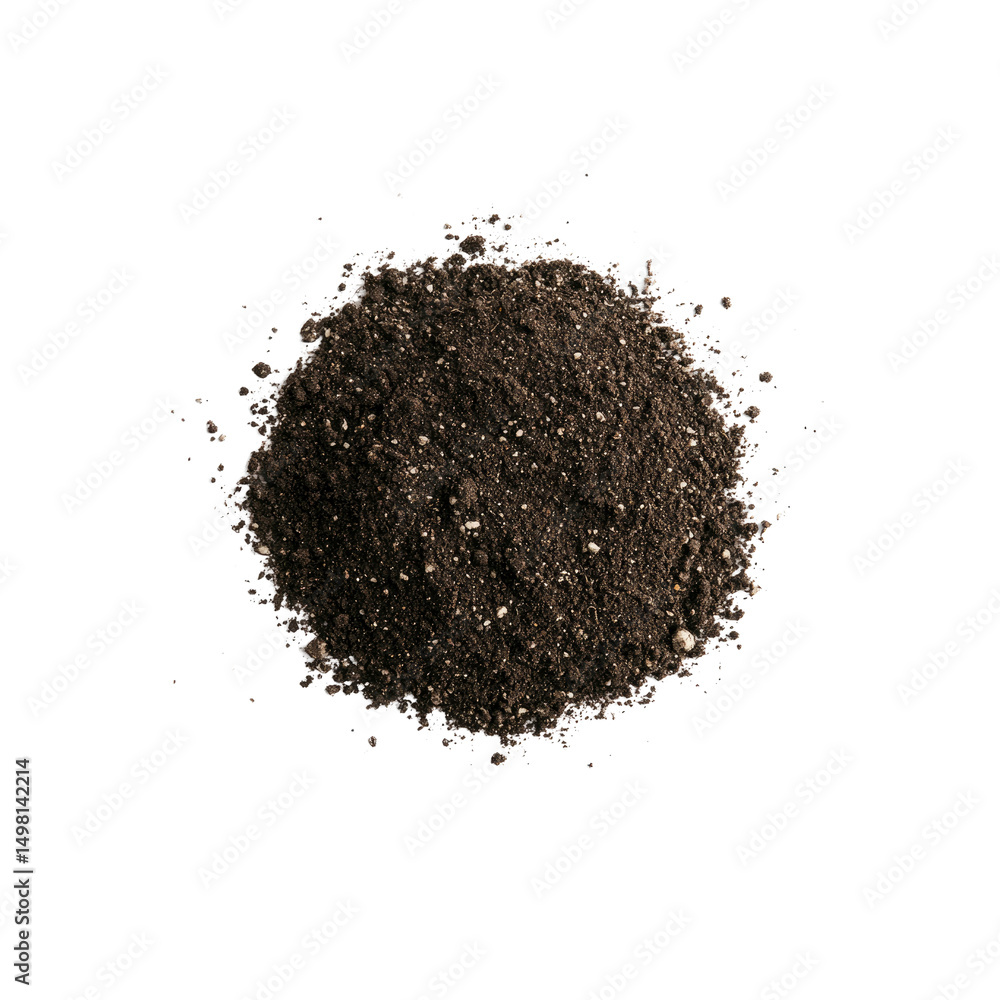 Dark Soil Pile Isolated on Transparent Background Dark Soil Pile Isolated on Transparent Background
