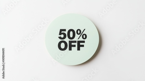 Wallpaper Mural Promotional event light green circular paper note flat lay display minimalist background creative marketing concept Torontodigital.ca