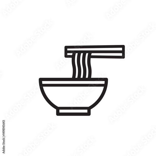 シンプルでかわいいうどん・ラーメンのアイコン