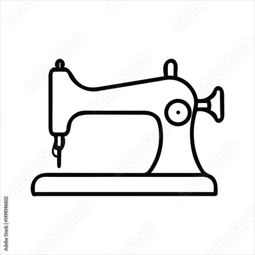 vintage sewing machine isolated