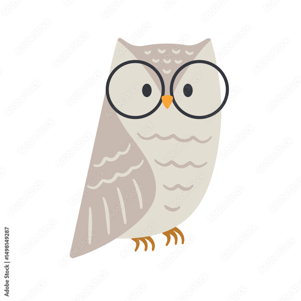 Cute Brown Owl Illustration with Glasses, Minimalist Wise Animal Graphic - VECTOR
Cute Brown Owl Illustration with Glasses, Minimalist Wise Animal Graphic - VECTOR