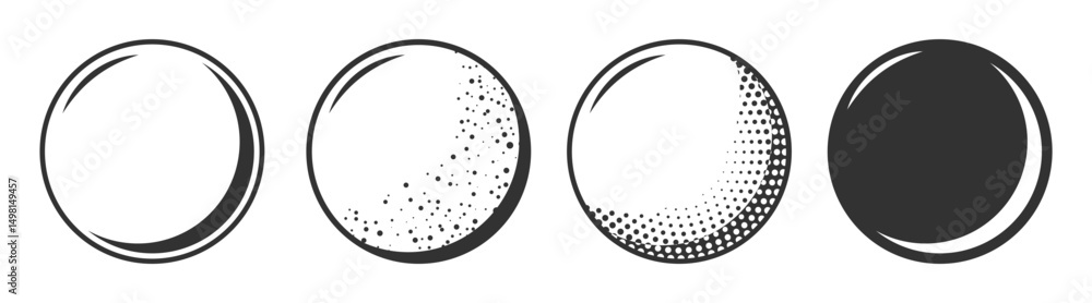 Table Tennis Ball Icon. Flat Style. Black and White Vector Illustration Isolated on Transparent Background Table Tennis Ball Icon. Flat Style. Black and White Vector Illustration Isolated on Transparent Background