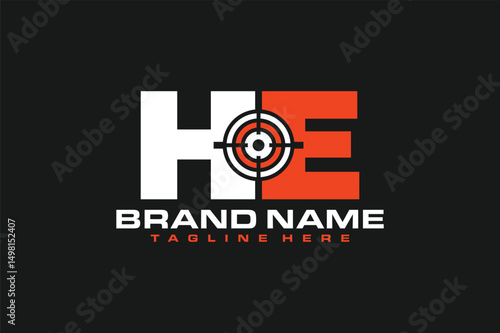 MR letter aim target logo