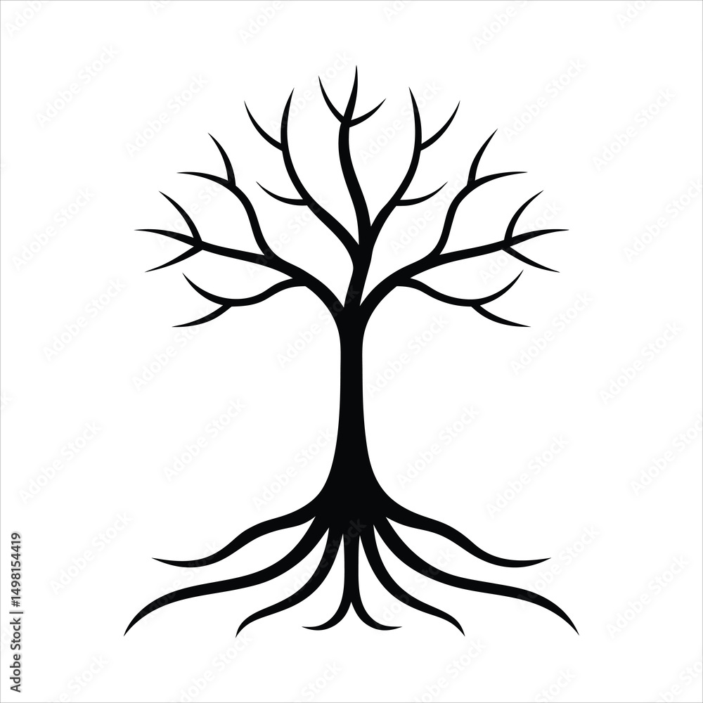 Fototapeta premium tree silhouette vector