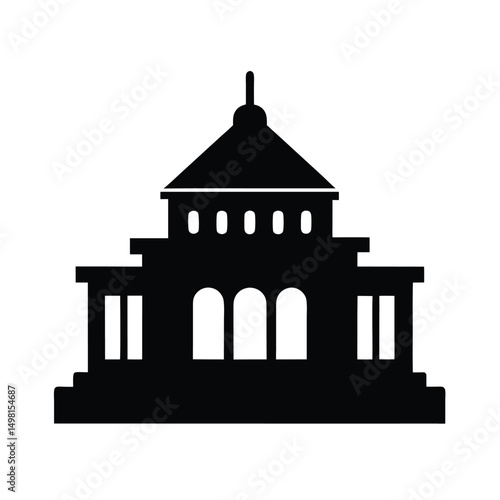 vector silhouette of the embassy