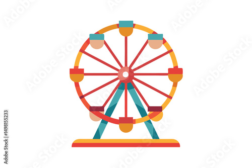 ferris wheel isolated on white