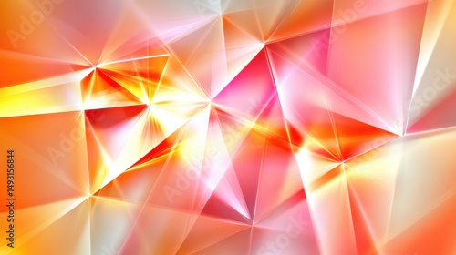 Vibrant Abstract Geometry with Gradients of Red, Orange, and Pink