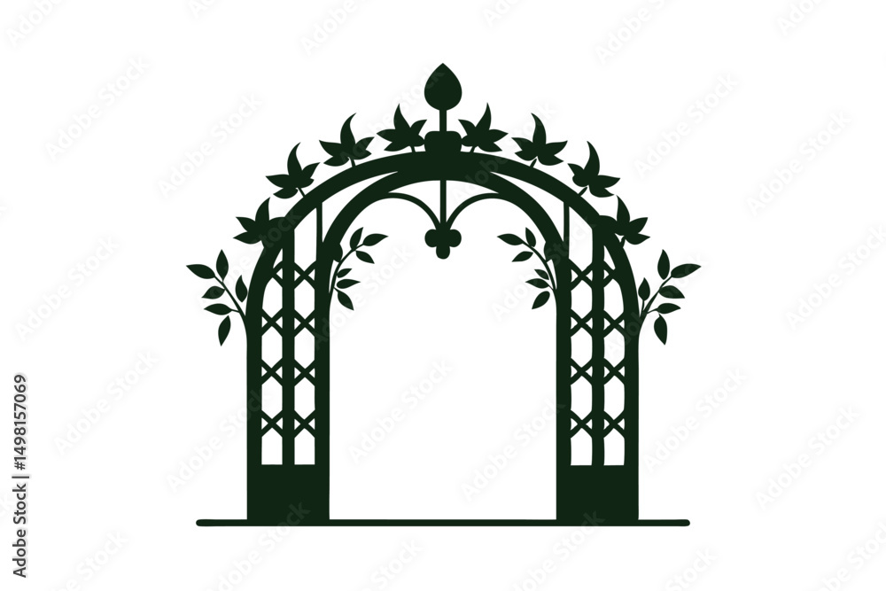 Fototapeta premium silhouette of the gate of the temple