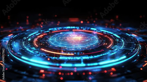 Wallpaper Mural Abstract technology background futuristic digital innovation network connection data flow Torontodigital.ca