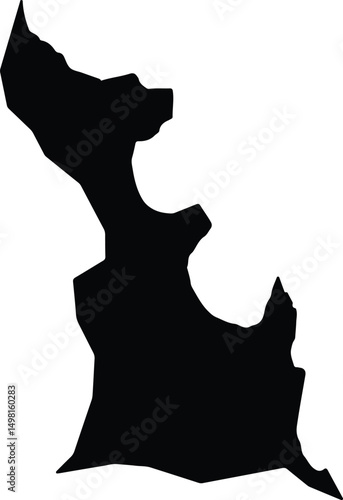 Água Grande Sao Tome and Princip silhouette map