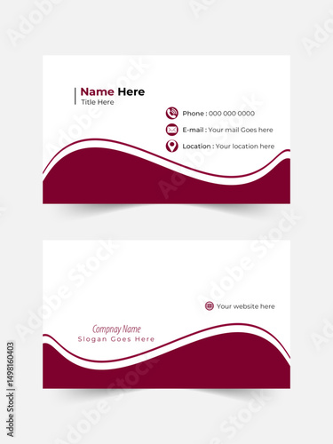 Professional Business card template design for corporate business, Creative Business card design and fresh & clear visiting card