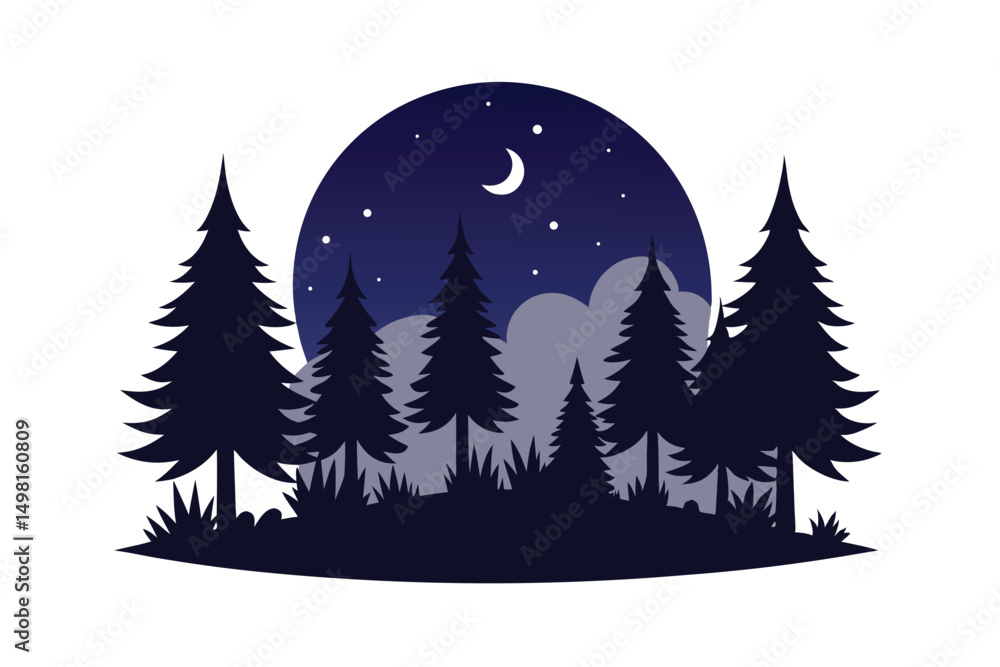 Obraz premium vector illustration of a christmas tree