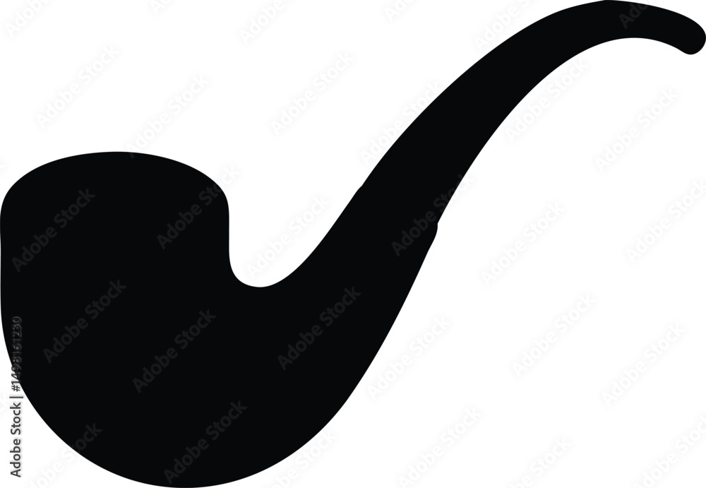 Obraz premium classic smoking pipe silhouette