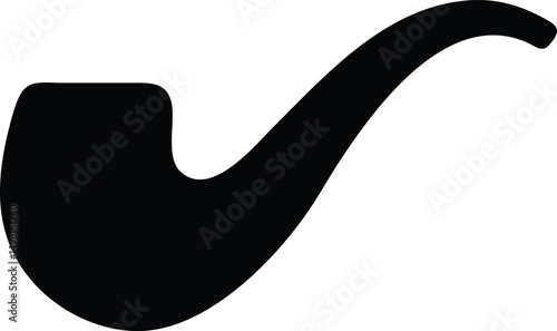 classic smoking pipe silhouette
