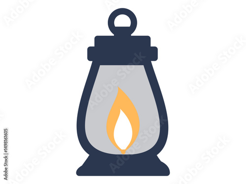 oil lamp on a white background