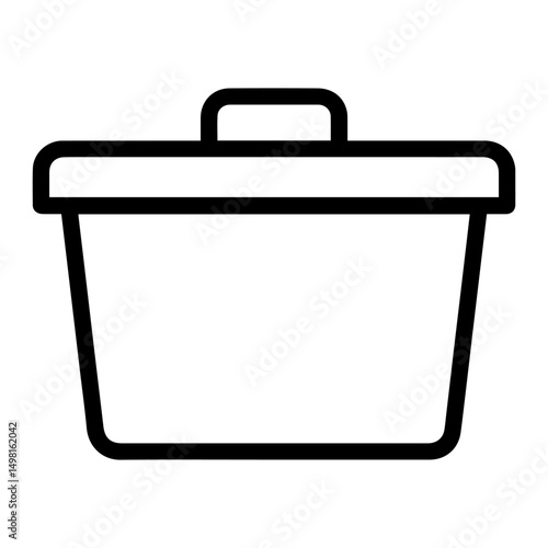 Plastic container icon on white background vector
Vector line icon logistics
