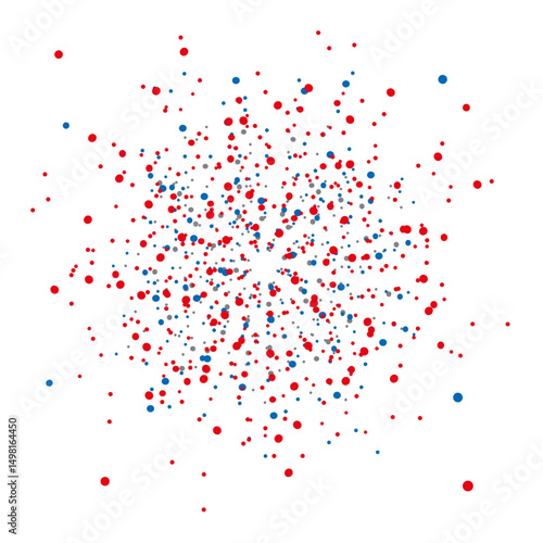 大阪EXPO万博スタイルの青と赤のイラストフレームベクター背景21

