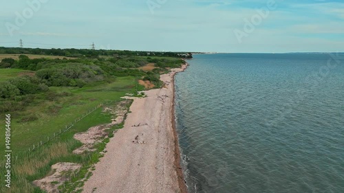 Wallpaper Mural Sea Shore Aerial Fly Along Beach And Ocean With Nature Torontodigital.ca