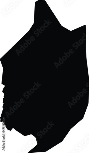 Agou Togo silhouette map