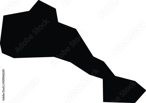 Agios Therapon Cyprus silhouette map