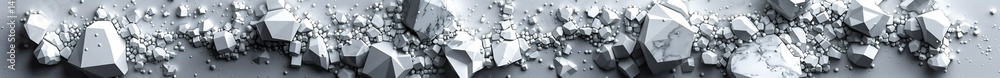 Abstract monochrome arrangement of polygonal shapes and spheres with shadows on a surface Abstract monochrome arrangement of polygonal shapes and spheres with shadows on a surface