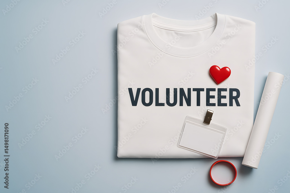 Fototapeta premium Organized Volunteer Essentials Display