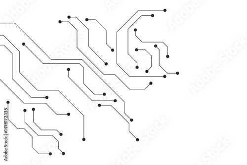 Abstract futuristic circuit board Illustration, Circuit board with various technology elements. Circuit board pattern for technology background. Vector illustration 
