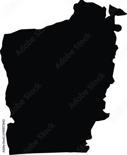 Ada West Ghana silhouette map