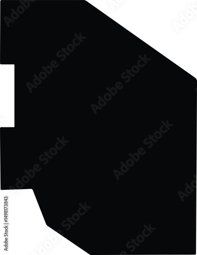 Ada United States silhouette map