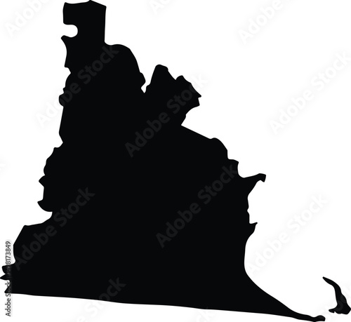 Ada East Ghana silhouette map