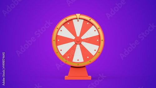 Canvas Print Fortune wheel spin on a purple background