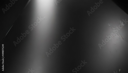 Deep black polished aluminum surface, reflective highlights , object, background, modern