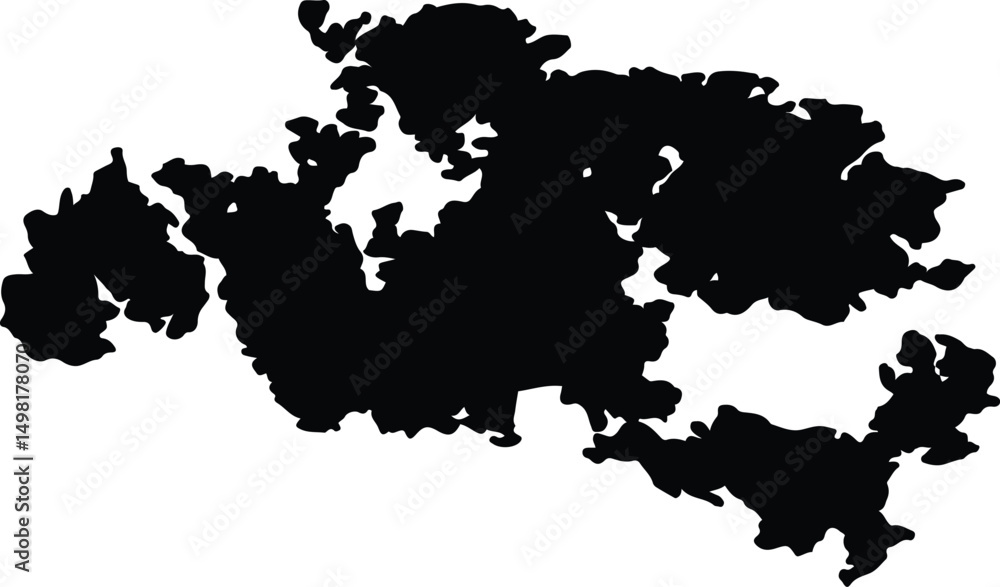 Obraz premium Ålands landsbygd Finland silhouette map