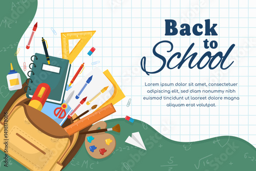 Back to School Promotional Web Banner.