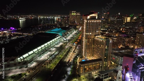 Wallpaper Mural Night City At San Diego California United States. Capturing The Hustle And Bustle Of A Vibrant City From Above. Building Town Sky Illuminated Urban. Illuminated Landmark. San Diego California. Torontodigital.ca