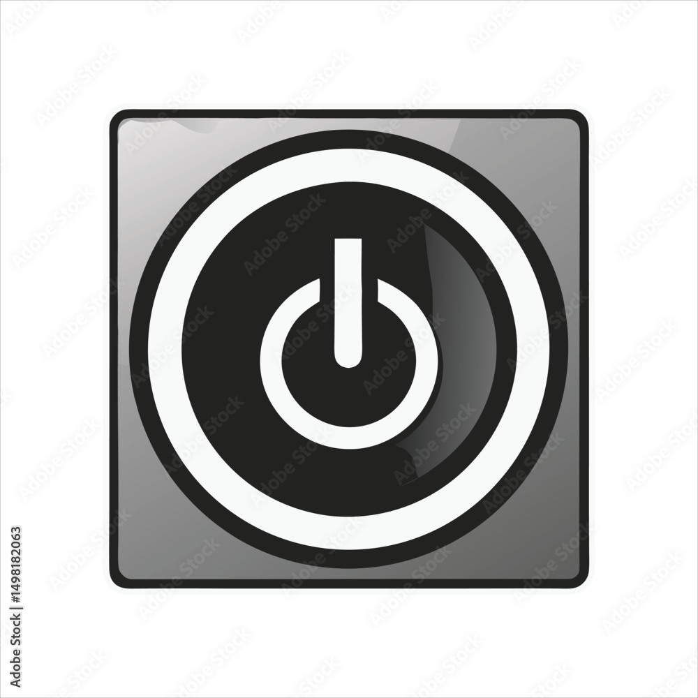 Power Button Icon Stylish Design Power Button Icon Stylish Design