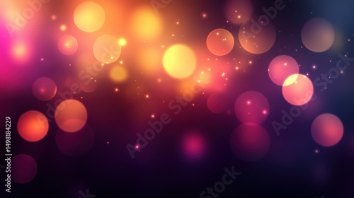 Vibrant Bokeh Lights Background for Abstract Art and Design Use