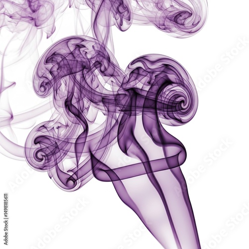 pink smoke on white