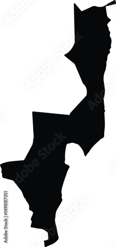 Al Khubar Governorate Saudi Arabia silhouette map