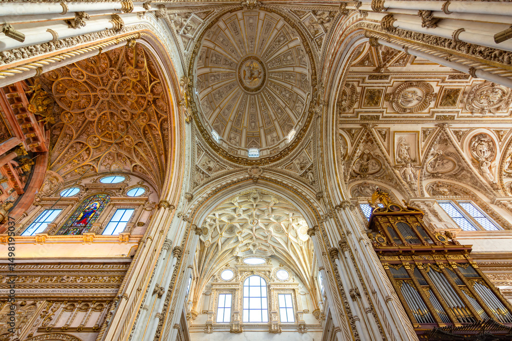 Obraz premium Interiors of Mezquita (Great Mosque of Cordoba) in Andalusia, Spain