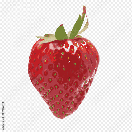 vector strawberry isolated on white background